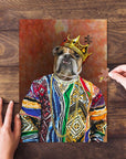 Personalized 'Notorious D.O.G.' puzzle featuring a bulldog in a crown and colorful sweater.