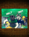 Póster Personalizado para 2 mascotas 'Notre Dame Doggos'