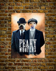 Póster Personalizado para 2 mascotas 'Peaky Woofers'