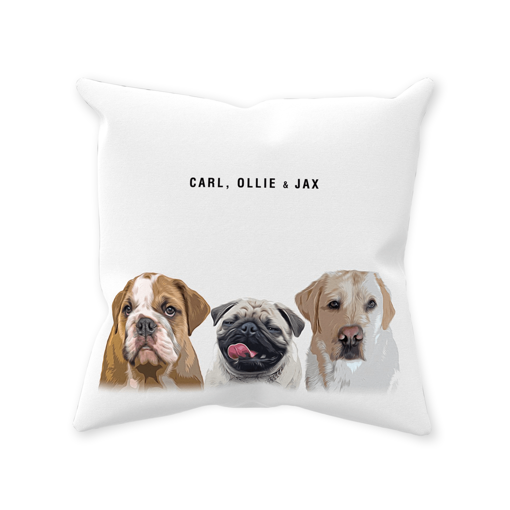 Cojín personalizado moderno para 3 mascotas