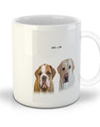 Taza personalizada moderna para 2 mascotas