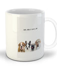 Taza personalizada moderna para 4 mascotas