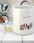 Taza personalizada moderna para 4 mascotas