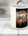 Taza Personalizada con 4 Mascotas 'Los Jugadores de Poker'