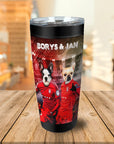 Vaso personalizado para 2 mascotas 'Poland Doggos'