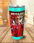 Vaso personalizado para 2 mascotas 'Poland Doggos'