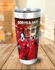 Vaso personalizado para 2 mascotas 'Poland Doggos'