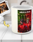 Taza personalizada para 2 mascotas 'Portugal Doggos'