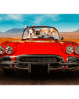 Póster personalizado para 4 mascotas 'The Classic Paw-Vette'