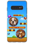 Funda de teléfono para mascotas personalizada con videojuego retro