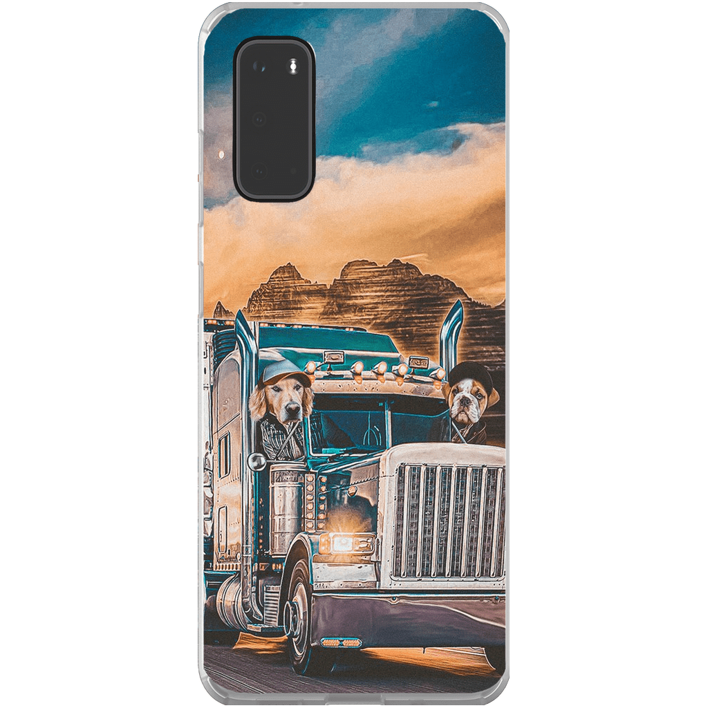 Funda personalizada para teléfono con 2 mascotas &#39;The Truckers&#39;