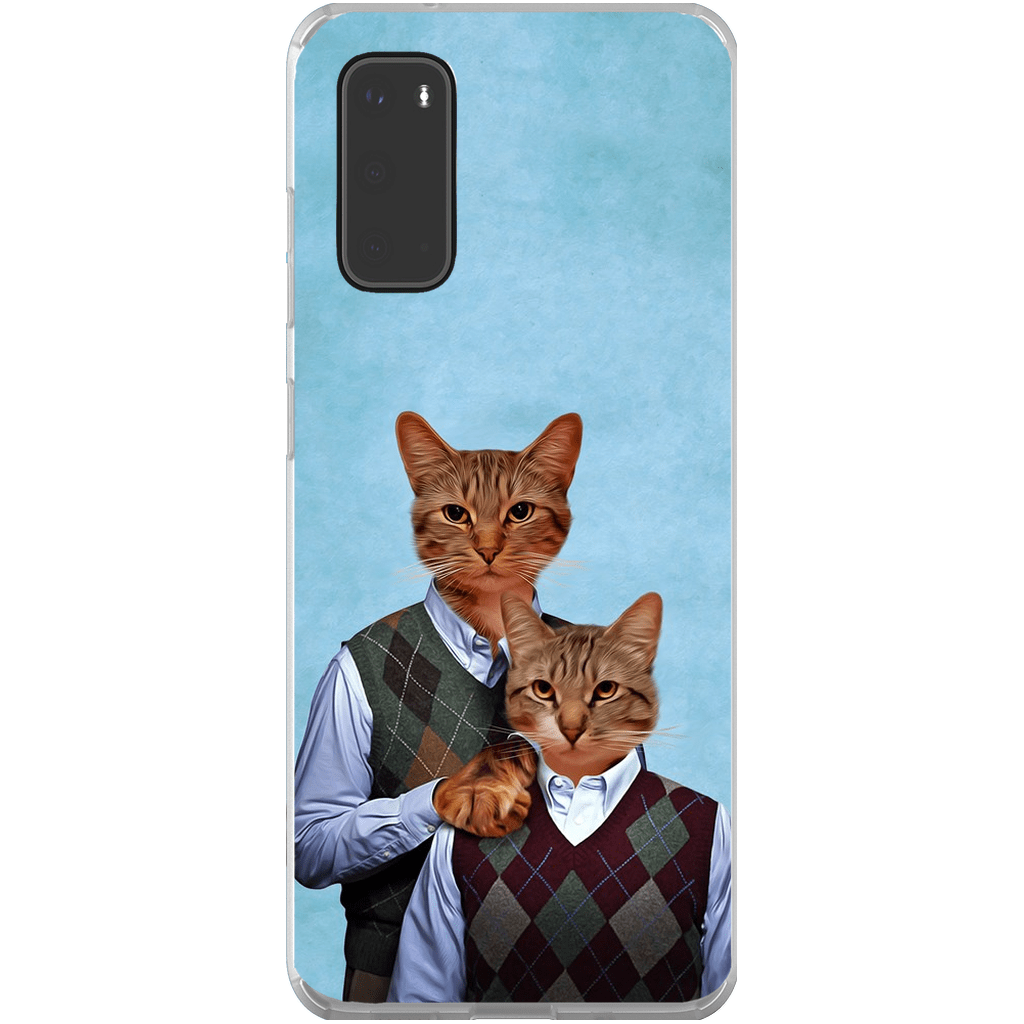 Funda personalizada para teléfono con 2 gatos &#39;Step Kitties&#39;