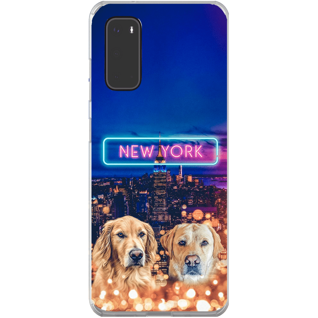 Funda personalizada para teléfono con 2 mascotas &#39;Doggos of New York&#39;