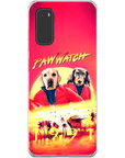 Funda personalizada para teléfono con 2 mascotas 'Paw Watch 1991'