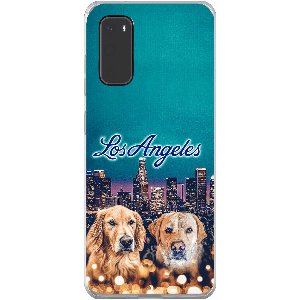 Funda personalizada para teléfono con 2 mascotas &#39;Doggos of Los Angeles&#39;