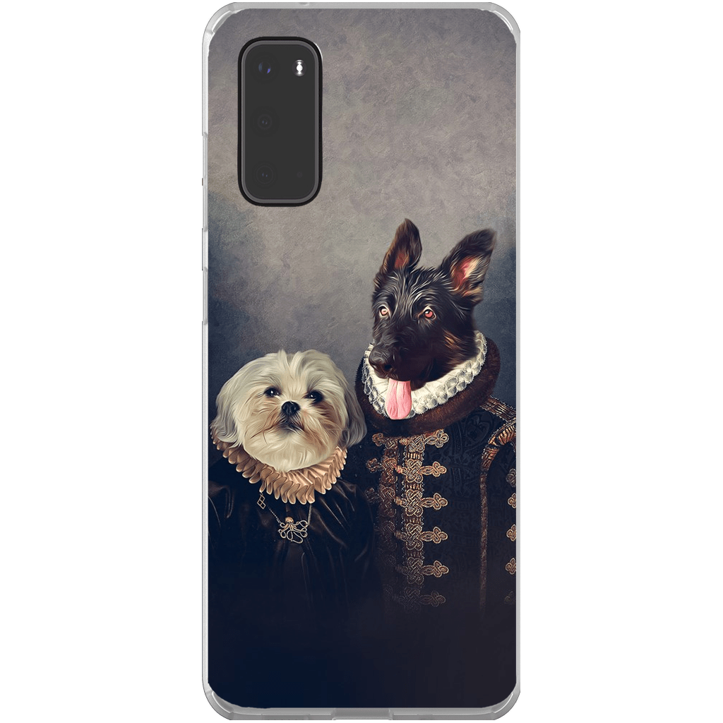 Funda personalizada para teléfono con 2 mascotas &#39;Duque y Duquesa&#39;