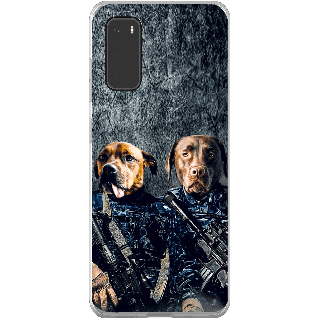 Funda personalizada para teléfono con 2 mascotas &#39;The Navy Veterans&#39;