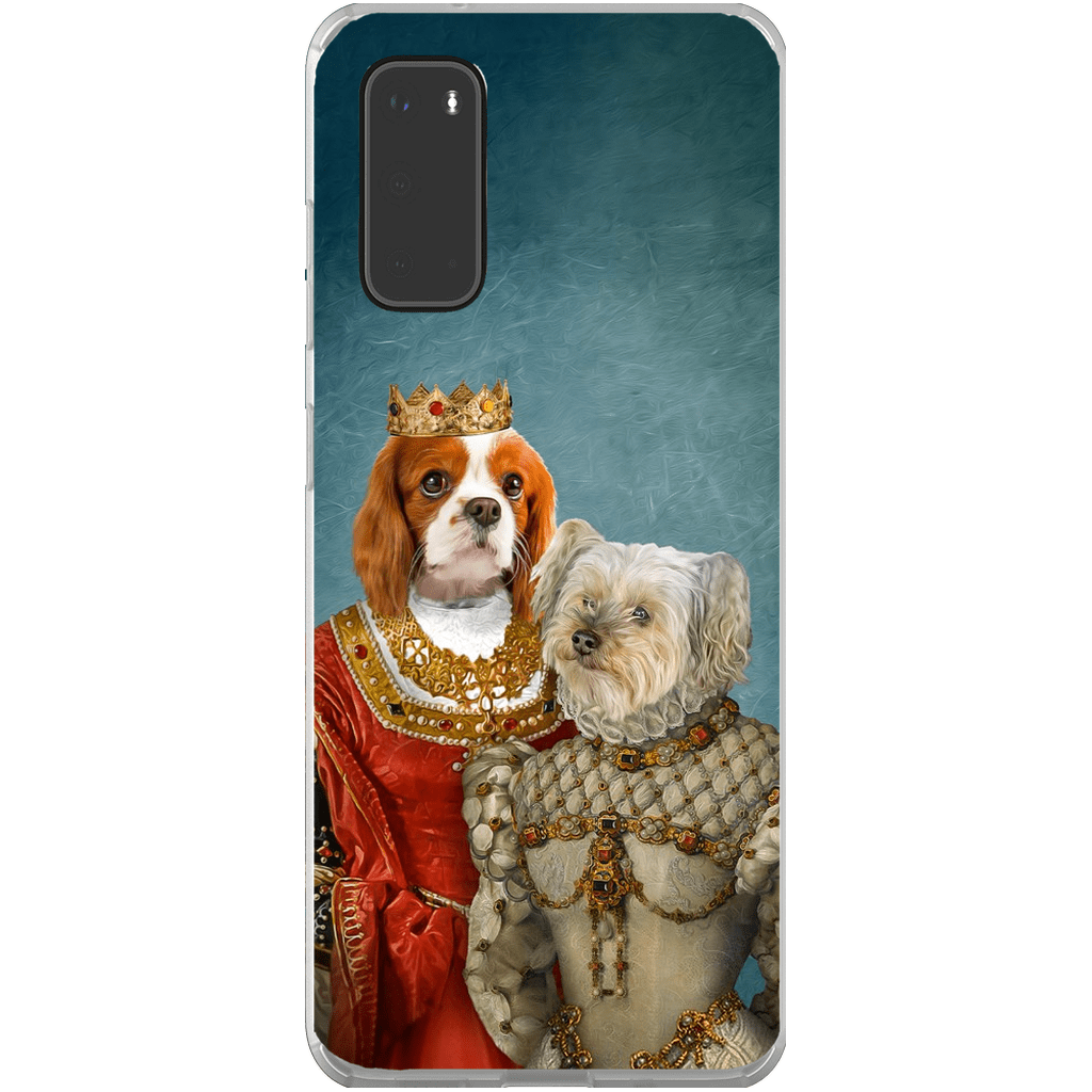 Funda personalizada para teléfono con 2 mascotas &#39;Reina y Princesa&#39;