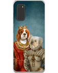 Funda personalizada para teléfono con 2 mascotas 'Reina y Princesa'