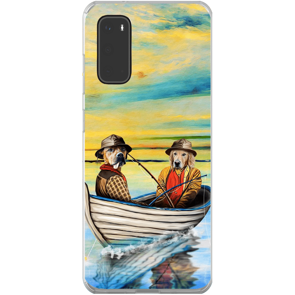 &#39;Los Pescadores&#39; Funda personalizada para teléfono con 2 mascotas