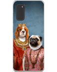 Funda personalizada para teléfono con 2 mascotas 'Reina y Archiduquesa'