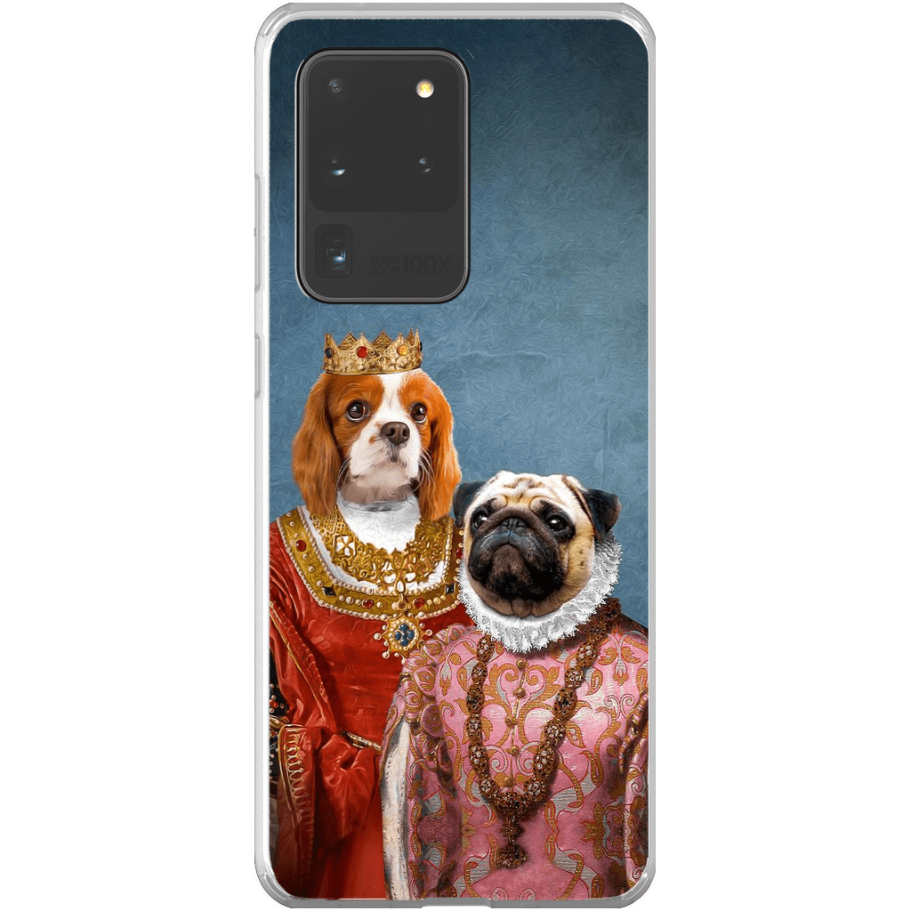 Funda personalizada para teléfono con 2 mascotas &#39;Reina y Archiduquesa&#39;