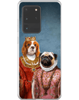 Funda personalizada para teléfono con 2 mascotas 'Reina y Archiduquesa'