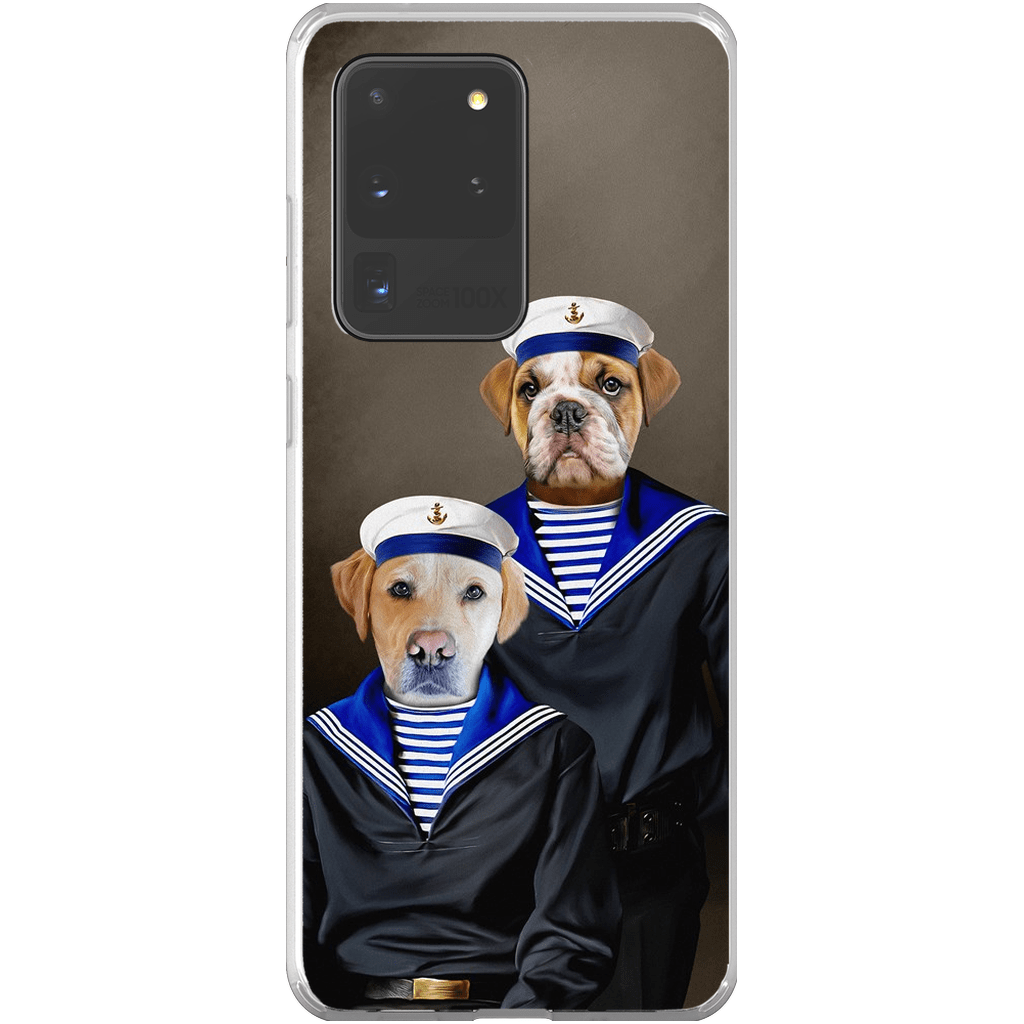 Funda personalizada para teléfono con 2 mascotas &#39;The Sailors&#39;