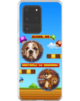 Funda de teléfono para mascotas personalizada con videojuego retro