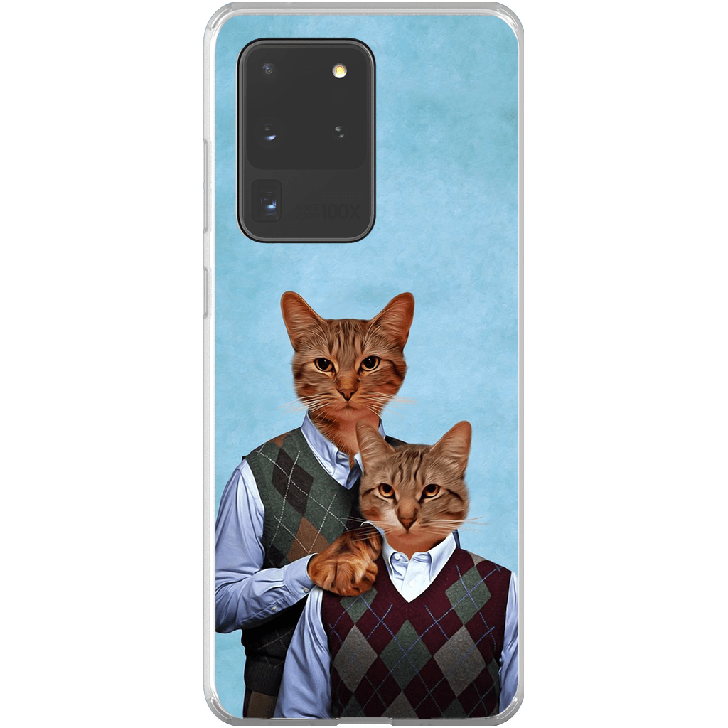 Funda personalizada para teléfono con 2 gatos &#39;Step Kitties&#39;