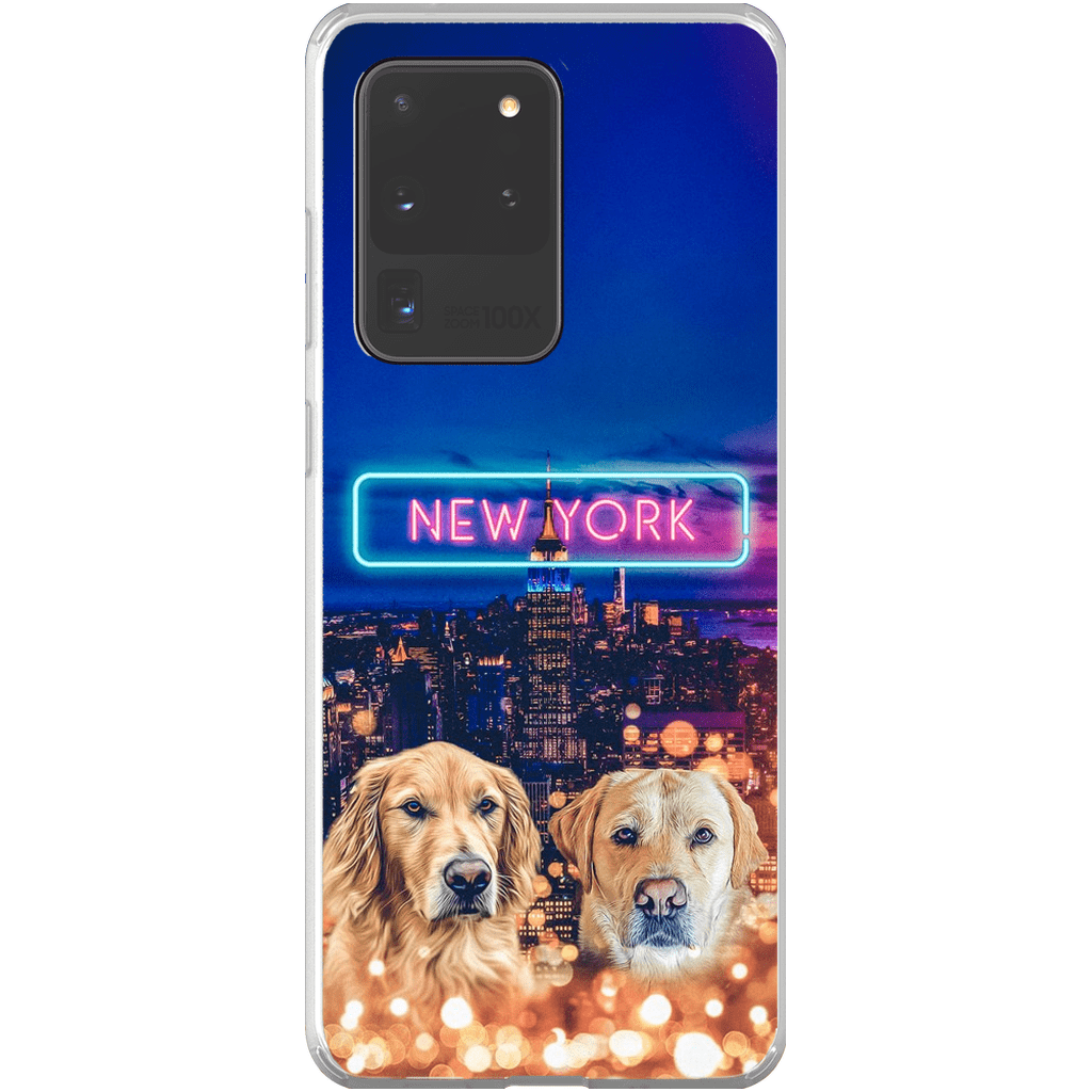 Funda personalizada para teléfono con 2 mascotas &#39;Doggos of New York&#39;