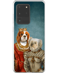 Funda personalizada para teléfono con 2 mascotas 'Reina y Princesa'