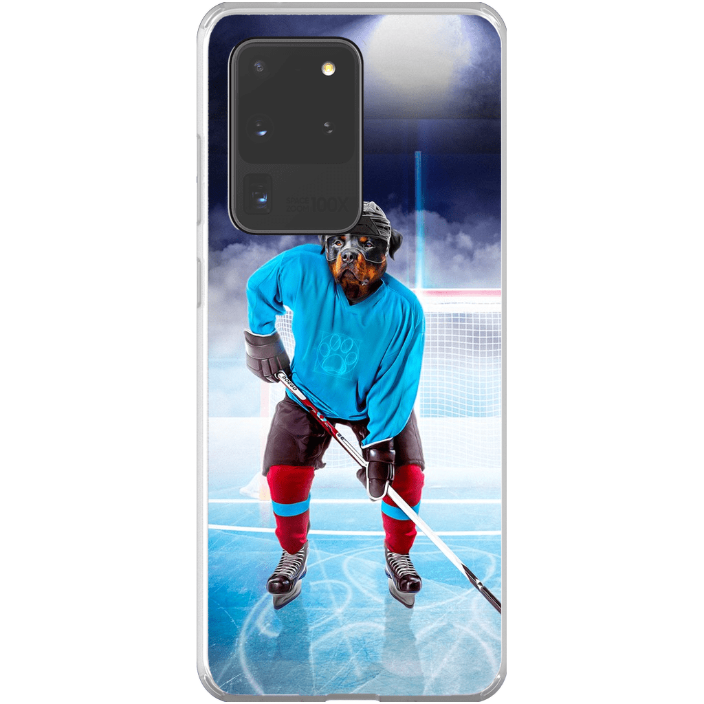 Funda para móvil personalizada &#39;El jugador de hockey&#39;