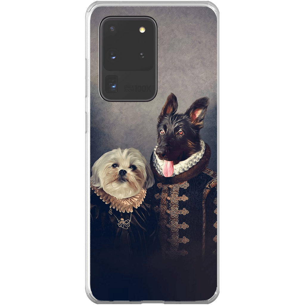 Funda personalizada para teléfono con 2 mascotas &#39;Duque y Duquesa&#39;