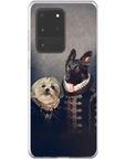 Funda personalizada para teléfono con 2 mascotas 'Duque y Duquesa'