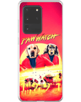 Funda personalizada para teléfono con 2 mascotas 'Paw Watch 1991'