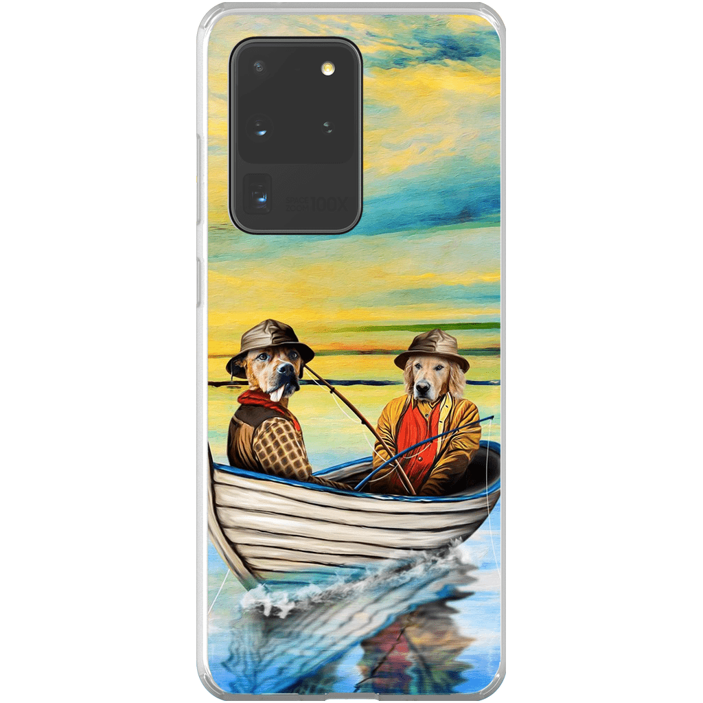 &#39;Los Pescadores&#39; Funda personalizada para teléfono con 2 mascotas