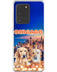 Funda personalizada para teléfono con 2 mascotas 'Doggos Of Chicago'