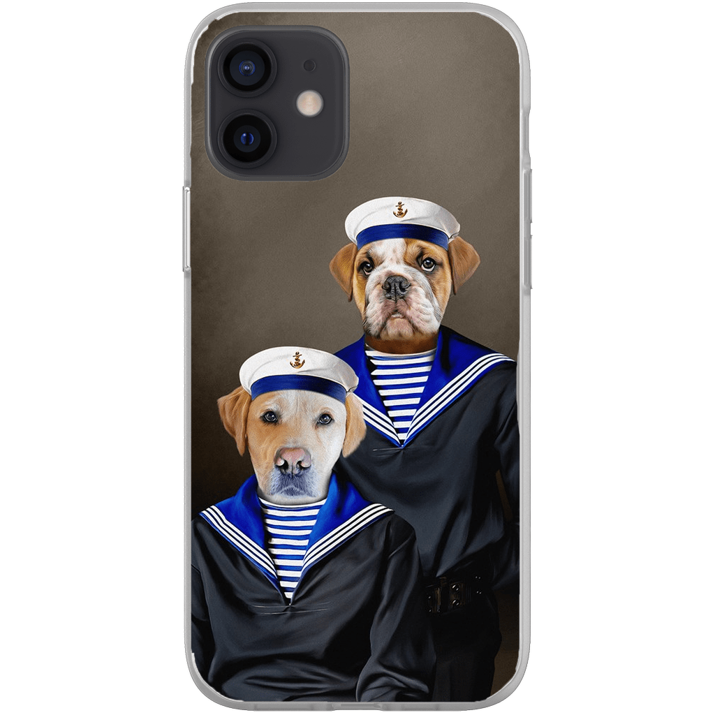 Funda personalizada para teléfono con 2 mascotas &#39;The Sailors&#39;