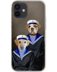 Funda personalizada para teléfono con 2 mascotas 'The Sailors'