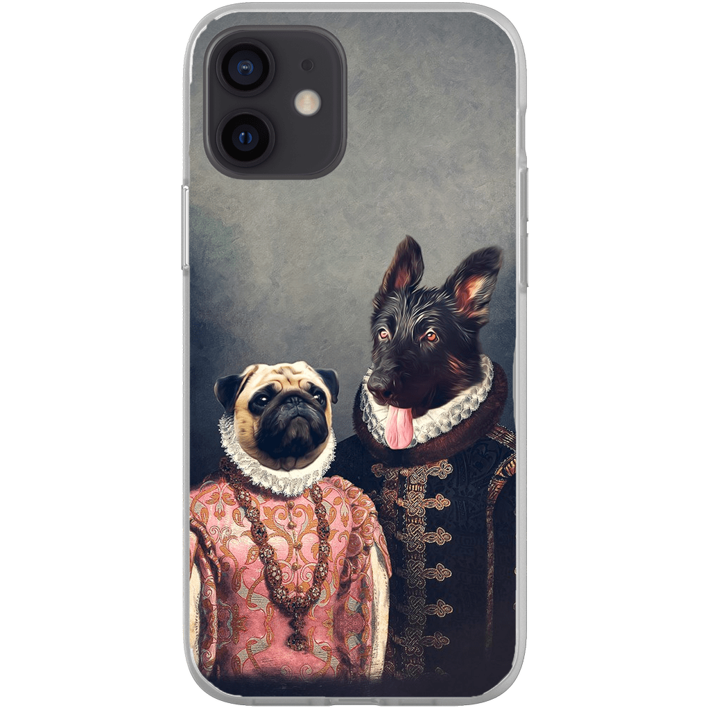 Funda personalizada para teléfono con 2 mascotas &#39;Duque y Archiduquesa&#39;