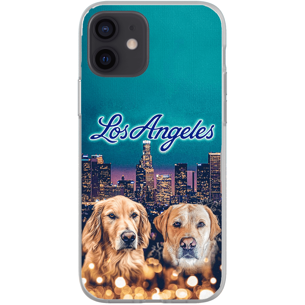 Funda personalizada para teléfono con 2 mascotas &#39;Doggos of Los Angeles&#39;