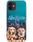 Funda personalizada para teléfono con 2 mascotas 'Doggos of Los Angeles'