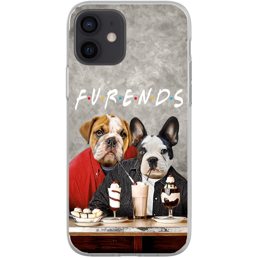 &#39;Furends&#39; Funda personalizada para teléfono con 2 mascotas