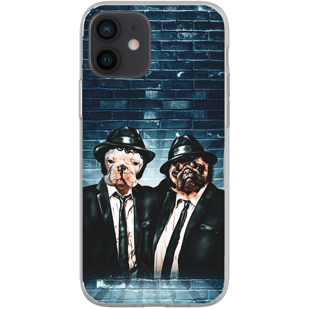 Funda personalizada para teléfono con 2 mascotas &#39;The Blues Doggos&#39;