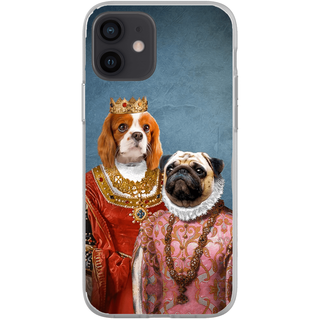 Funda personalizada para teléfono con 2 mascotas &#39;Reina y Archiduquesa&#39;