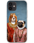 Funda personalizada para teléfono con 2 mascotas 'Reina y Archiduquesa'