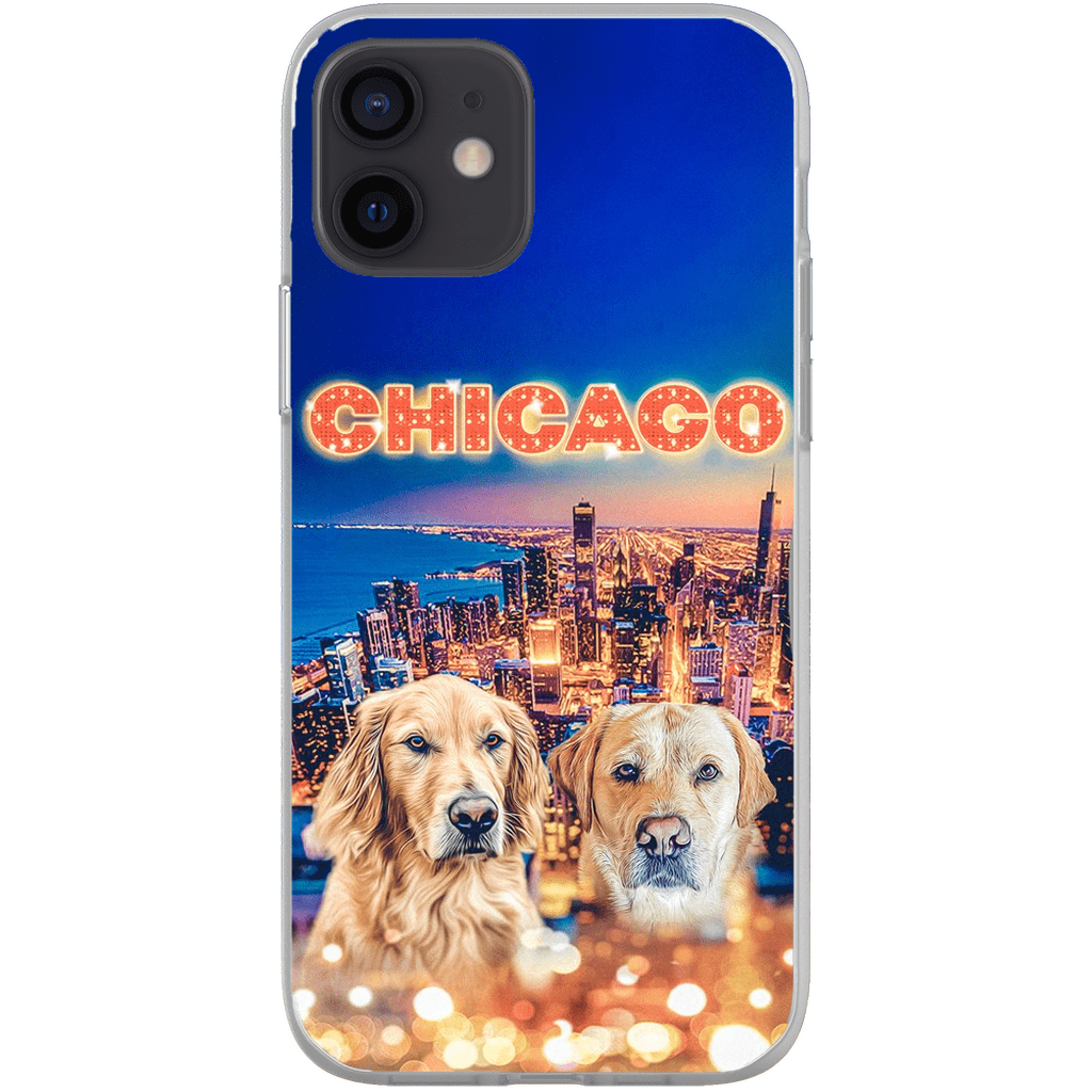 Funda personalizada para teléfono con 2 mascotas &#39;Doggos Of Chicago&#39;