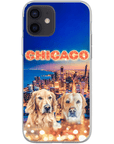 Funda personalizada para teléfono con 2 mascotas 'Doggos Of Chicago'