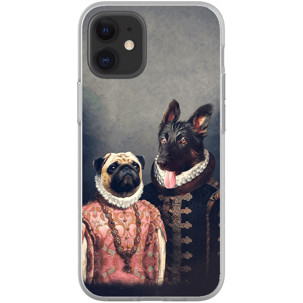 Funda personalizada para teléfono con 2 mascotas &#39;Duque y Archiduquesa&#39;